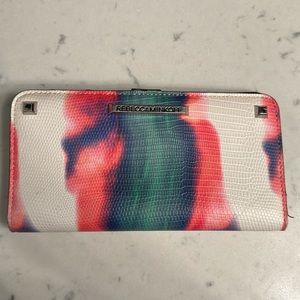 Rebecca Minkoff  Pink / white / turquoise Leather Wallet